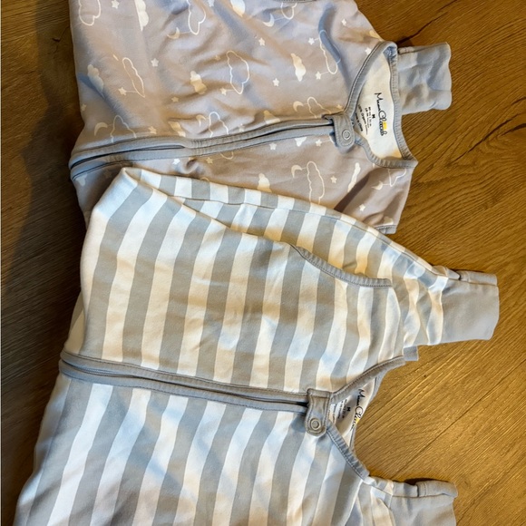 Mama Cheetah 100% Organic Cotton Striped and Cloud Print Sleep Sacks - Picture 2 of 2